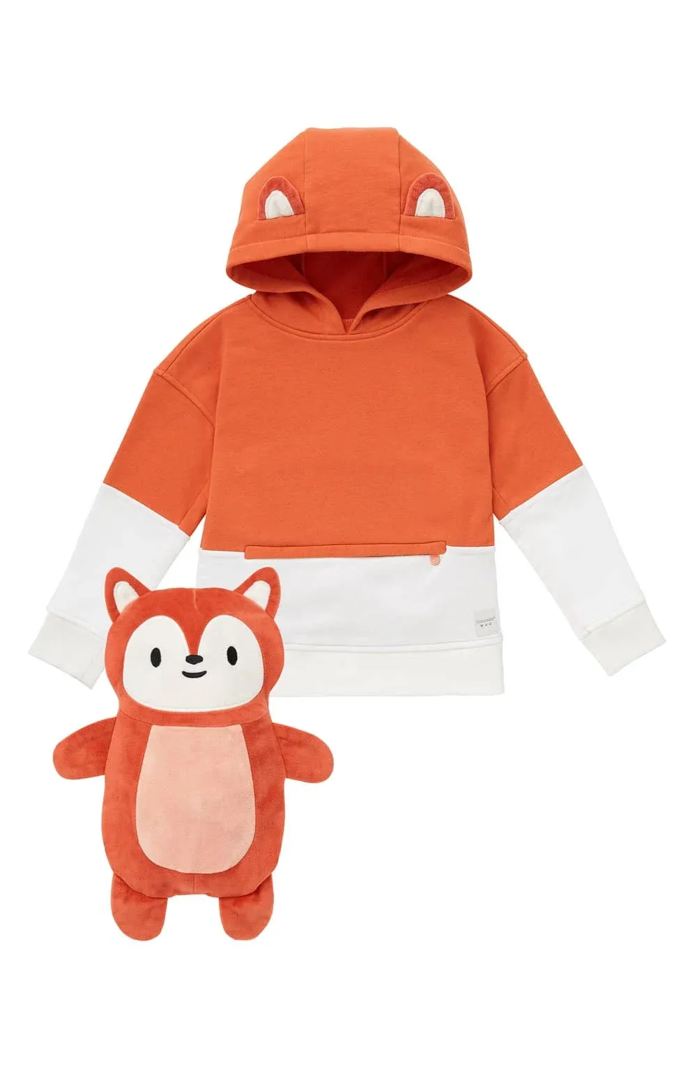 Cubcoats Kid's Flynn The Fox 2 in 1 Stuffed Animal Hoodie Orange Size 8