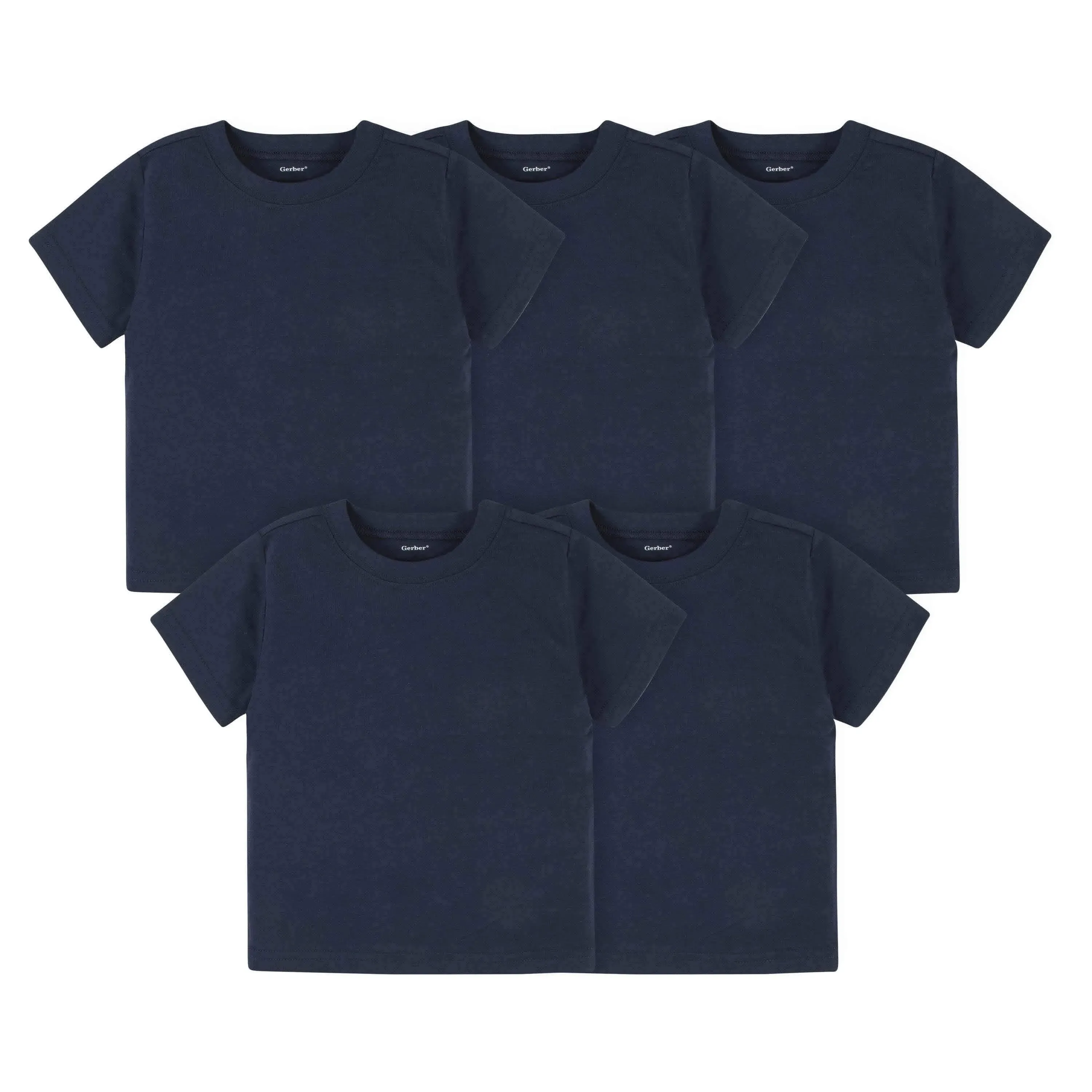 5-Pack Infant &amp; Toddler Navy Premium Short Sleeve Tees