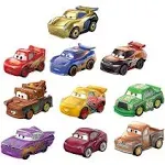 Disney Pixar Cars Mini Racers Derby Racers Series 10-Pack, Collectible Compact Movie Vehicles