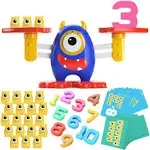 CoolToys Monster Balance Numbers Counting and Math Learning Game, Cool STEM Educational Homeschool Preschool Activity for Toddlers & Kids Age 4-8, Fun Pre Kindergarten Math Toy & Science Teaching Tool