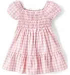 The Children's Place Toddler Girls Mommy and Me Gingham Poplin Ruffle Dress | Size 4T | Pink | 100% Cotton