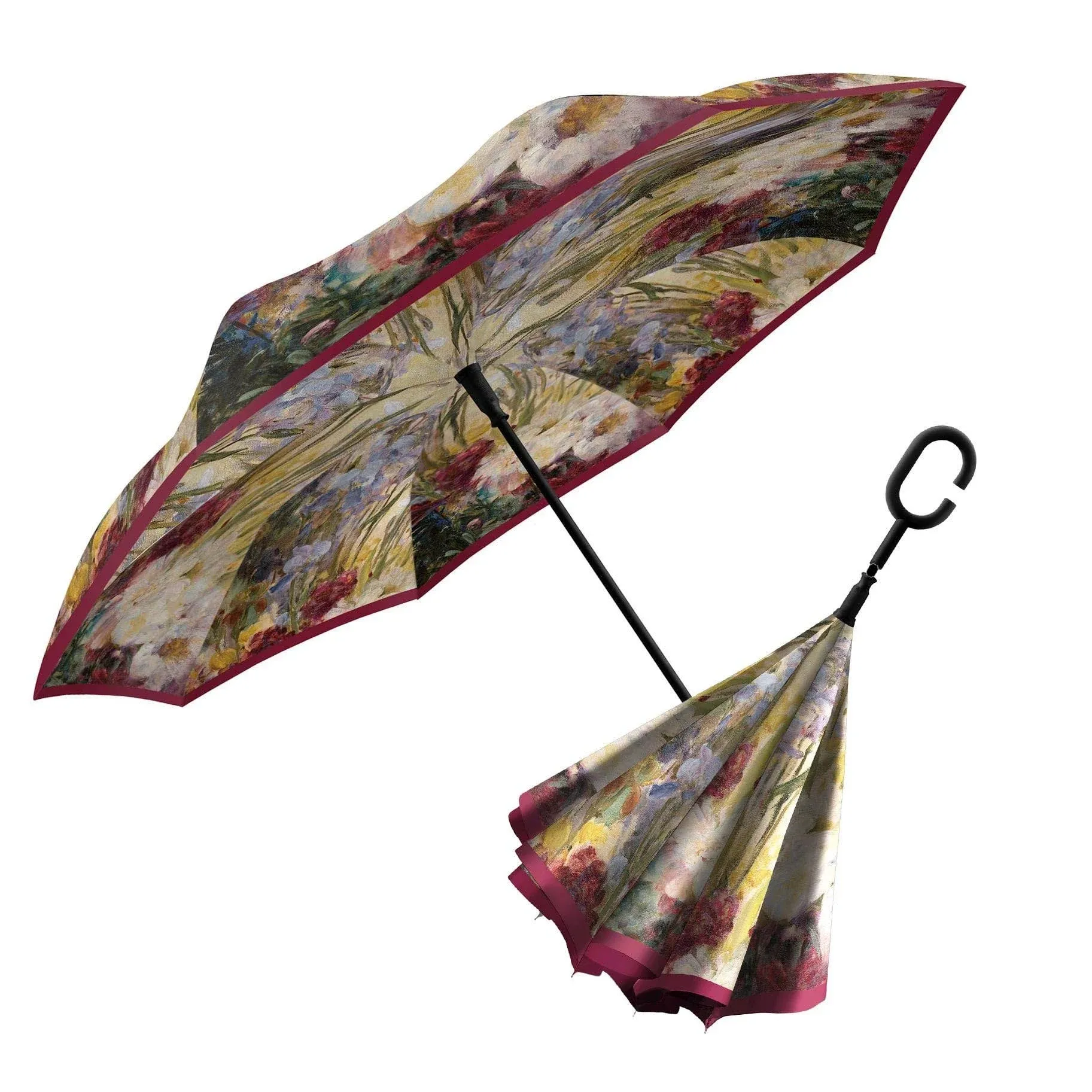 Tiffany Peonies & Iris Reverse Umbrella