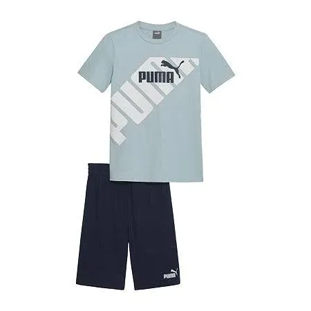 Puma Kids' T-Shirt & Shorts 2-Piece Set in Turquoise Aqua at Nordstrom Rack, Size ...