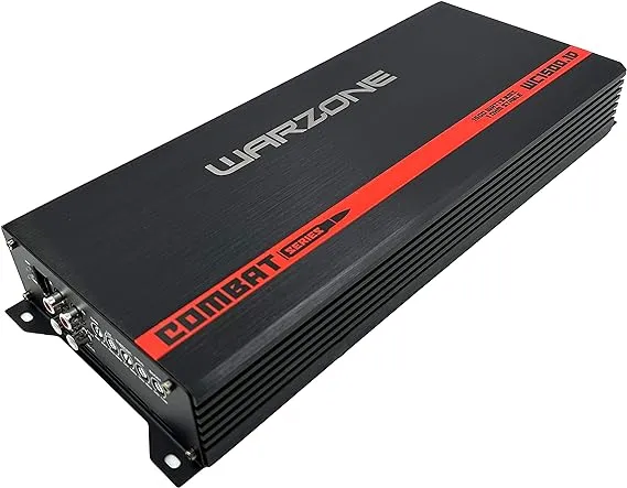 Gravity Audio WC1500.1D Warzone 1500W True RMS Car Amplifier Class D Amp 1/2/4 Ohm Stable with Remote Sub Control with 1 Year Full Replacement Warranty Bundle