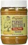 Trader Joe's Organic Peanut Butter Creamy Salted Valencia 1 lb (Case of 4)