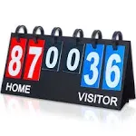 Upstreet Scoreboard/Score Keeper for Indoor & Outdoor Sports - Ping Pong/Baseball/Tennis/Basketball Scoreboard or Varsity Scoreboards/Volleyball Scorekeeper - Portable Scoreboard Flips up to 99