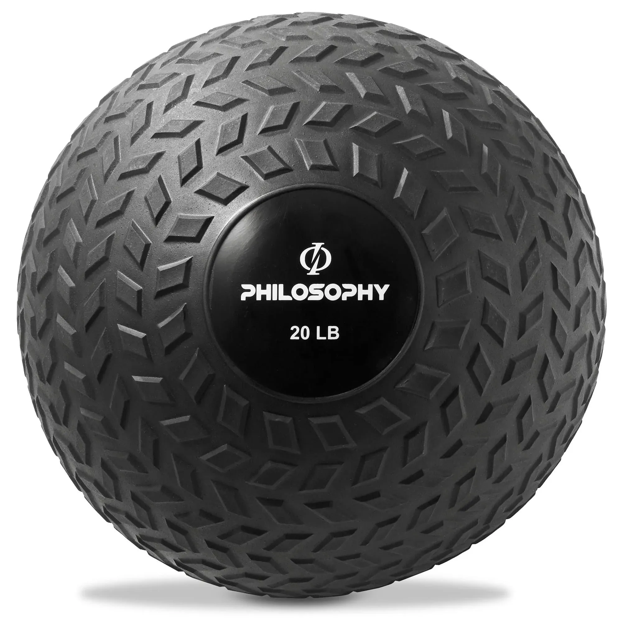 Philosophy Gym Slam Ball - Weighted Fitness Medicine Ball with Easy Grip Tread