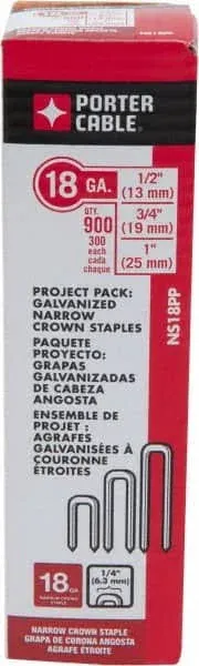 Porter Cable NS18PP 18 Ga Narrow Crown Staple Project Pack