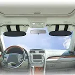 Anti-Glare Anti-Dazzle Vehicle Visor Sunshade Extender Sun Blocker for Cars, Vans and Trucks (Silver)