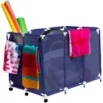 Extra-Large Pool Noodles Holder Storage Organizer Bin 47.2x30.2x 34 Blue/White