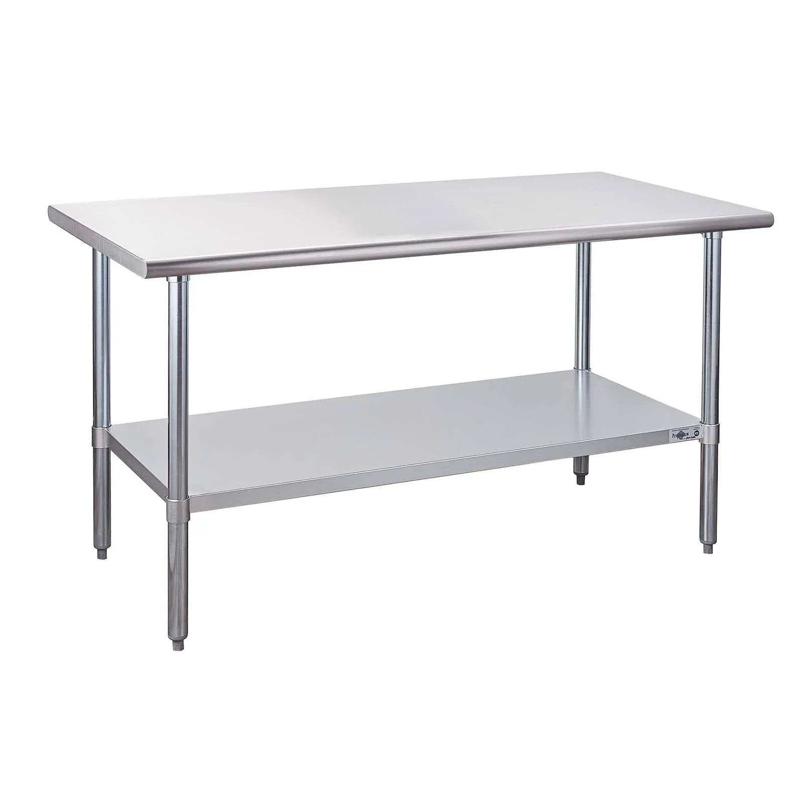 Profeeshaw Stainless Steel Prep Table NSF Commercial Work Table with Undershelf for Kitchen Restaurant 30×60 inch