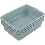 Hespapa 13L Wash Tub Basin, Mint Green Utility Commercial Bus Tub Box, 4 Packs