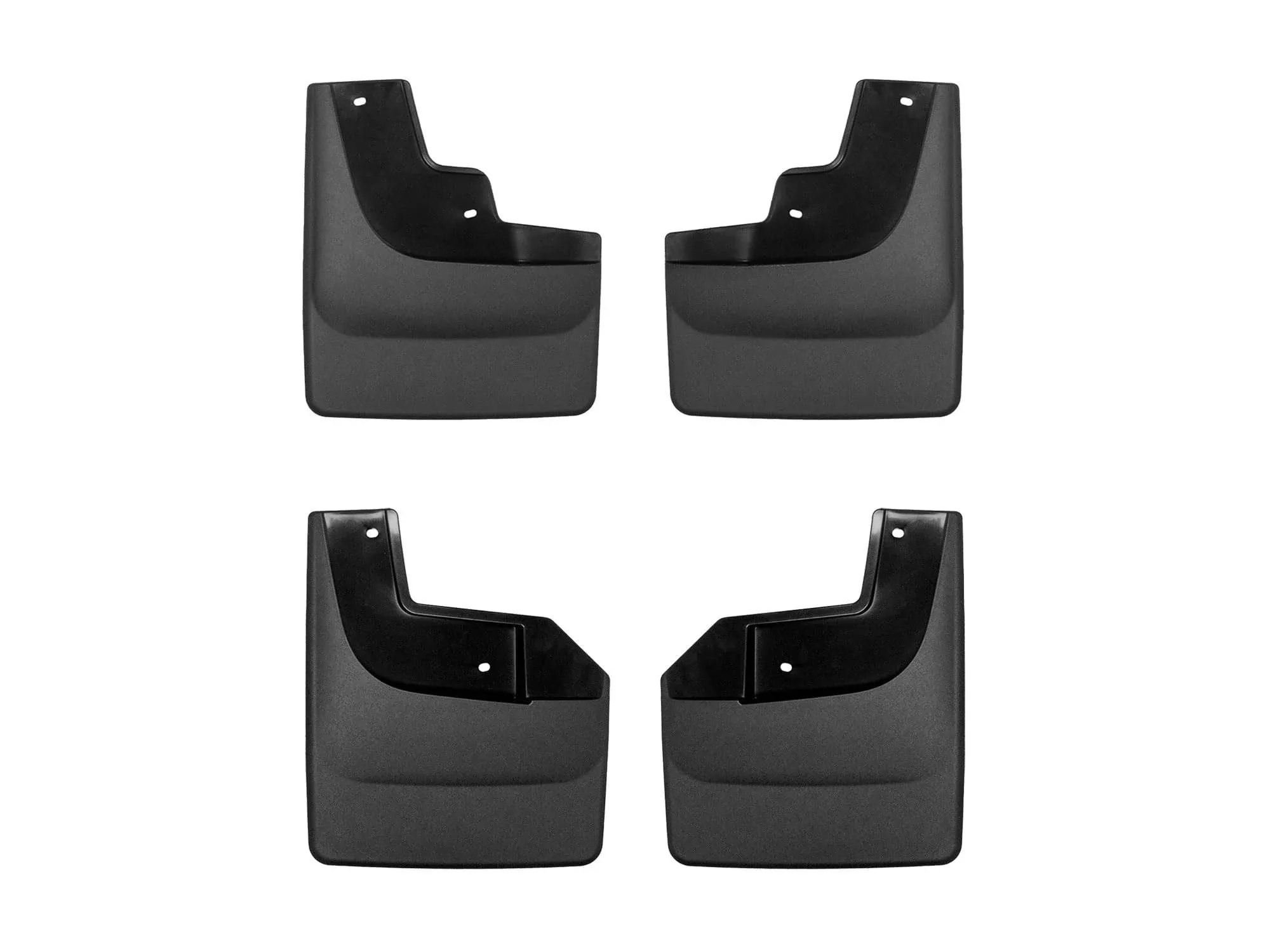 WeatherTech 2021+ Ford F-150 Raptor (Incl. 37 Perf. Pkg) No Drill Front &amp; Rear Mudflaps - Black 110150-120150