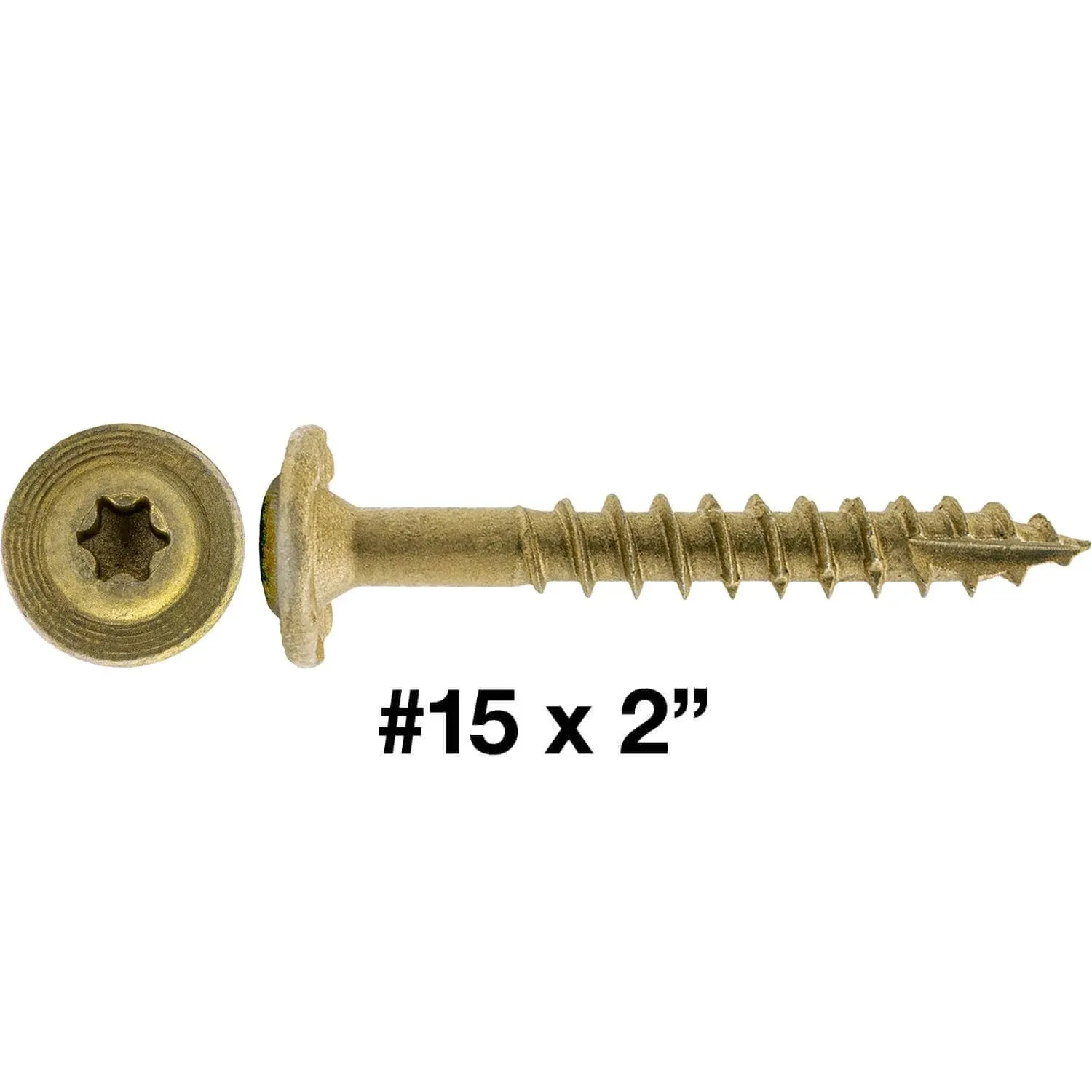 #15 Construction Lag Screw Exterior Coated Torx/Star Drive Heavy Duty 