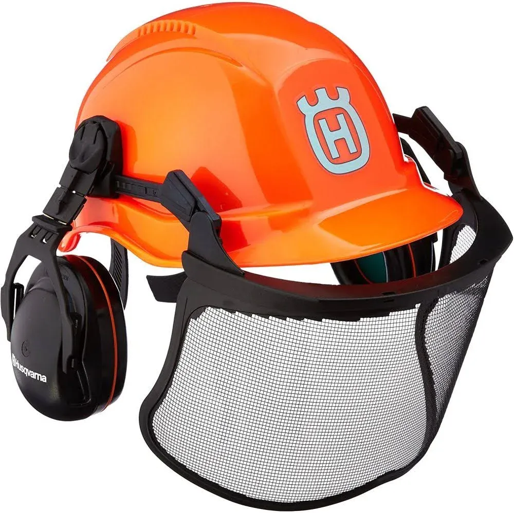 Husqvarna 577764601 Pro Forest Helmet System with Visor/Hearing Protection