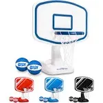 GoSports Splash Hoop Pro Swimming Pool Basketball Game - Includes Poolside Water Basketball Hoop 2 Balls and Pump - Blue