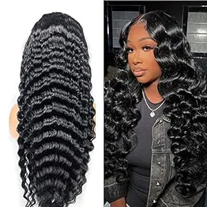 26 Inch Lace Front Wigs Human Hair Loose Deep Wave 13x4 Lace Front Wig Human Hair Pre Plucked with Baby Hair 180 Density Brazilian Virgin Human Hair Wig