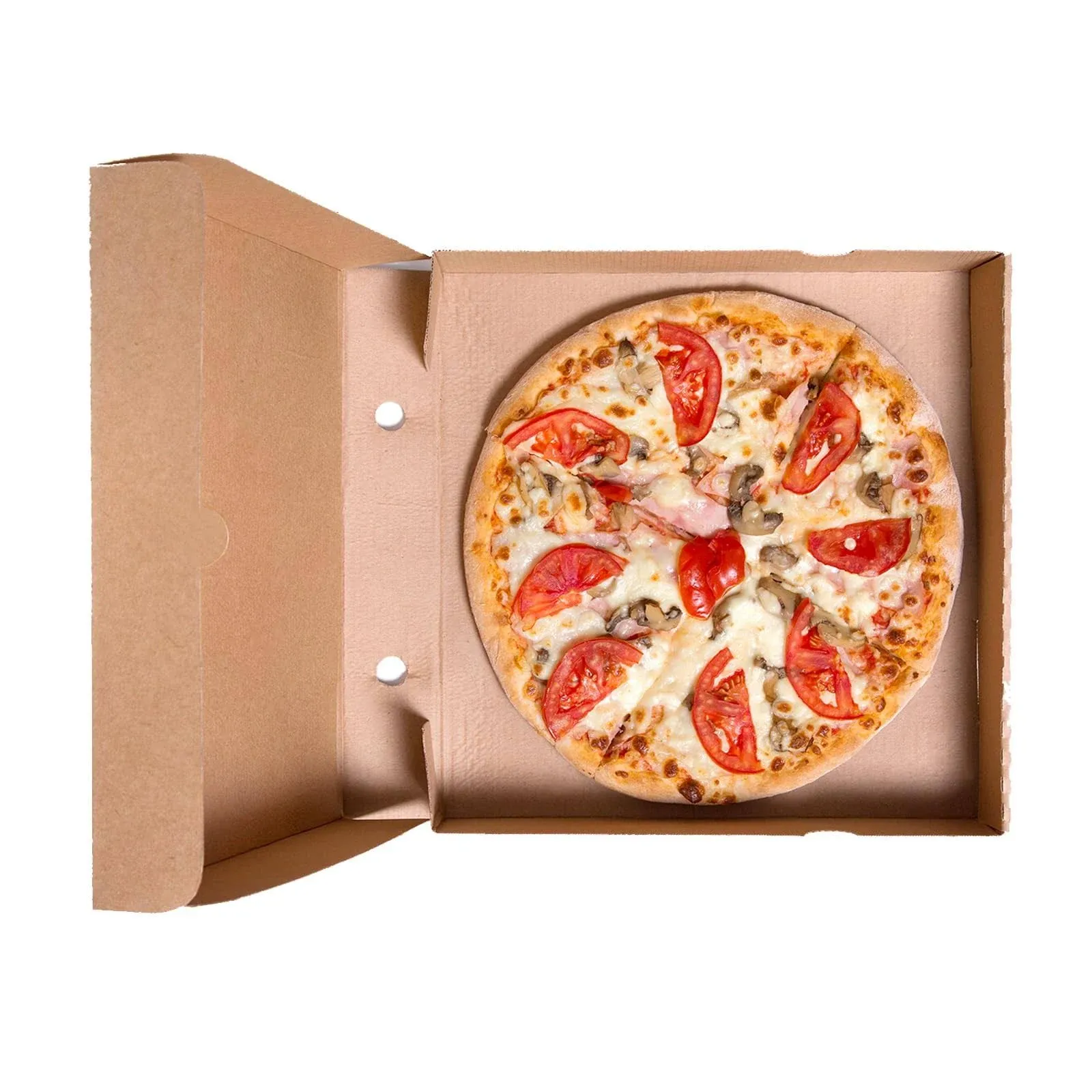 Cake Supplies On Sale 10" x 10" x 1.75" Kraft Corrugated Cardboard Pizza Boxes (Pack of 12)