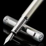 Scriveiner Classic Stainless Steel Fountain Pen - Medium Nib