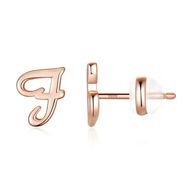 MONOOC Initial Stud Earrings for Girls - S925 Sterling Silver Post Cubic Zirconia Stud Earrings Initial Earrings for Girls Women Hypoallergenic Earrings Birthday Gifts for Girls Kids Jewelry