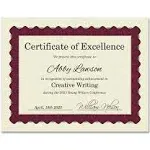 Great Papers! Metallic Red Border Certificate, 8.5"x 11", 100 Count (934100)Great Papers! Metallic Red Border Certificate, 8.5"x 11",…