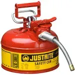 Justrite 7210120 1 Gal Type II Red Safety Can