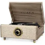 Victrola 4-in-1 Highland Bluetooth Record Player with 3-Speed Turntable with FM Radio