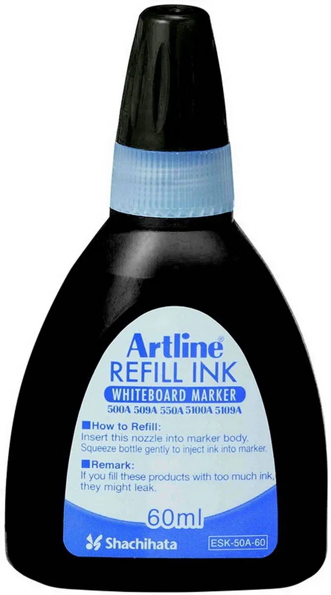 Artline Refill Ink (ESK-50A, BLACK) for Artline 5109A Big Nib Markers, Plus 500A, 509A, 550A, and 5100A Whiteboard Markers