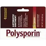 Polysporin First Aid Topical Antibiotic Skin Ointment with Bacitracin Zinc & Polymyxin B Sulfate, for Infection Protection & Wound Care, Neomycin-Free, Travel Size, 0.5 oz