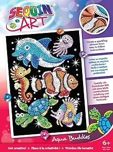 Sequin Art Red, Sealife Scene, Sparkling Arts and Crafts Picture Kit