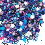 Galaxy Rock Candy Sprinkle Mix | Tiktok Sprinkles | Galaxy Birthday Outer Space Party | Edible Candy Crystals |