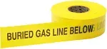 Mutual Industries &#034;Gas Line&#034; Underground Marking Tape 3&#034; x 333.33 yds. Yellow