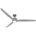 Hunter Park View 72" LED Outdoor Ceiling Fan - Matte Silver - 50804