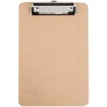 Universal® Hardboard Clipboard with Low-Profile Clip, 1/2&quot; Capacity, 6 x 9, Brown, 6/Pk - M-1096056-3700 - Each