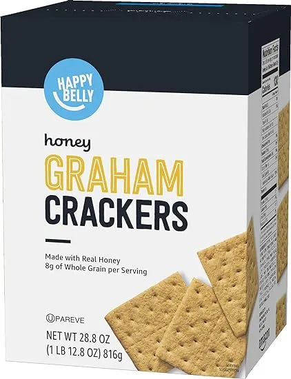 Amazon Brand Happy Belly Honey Graham Crackers