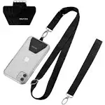 Phone Lanyard - 4× Pads, 1× Adjustable Neck Strap, 1× Wrist Strap, Nylon Lany...