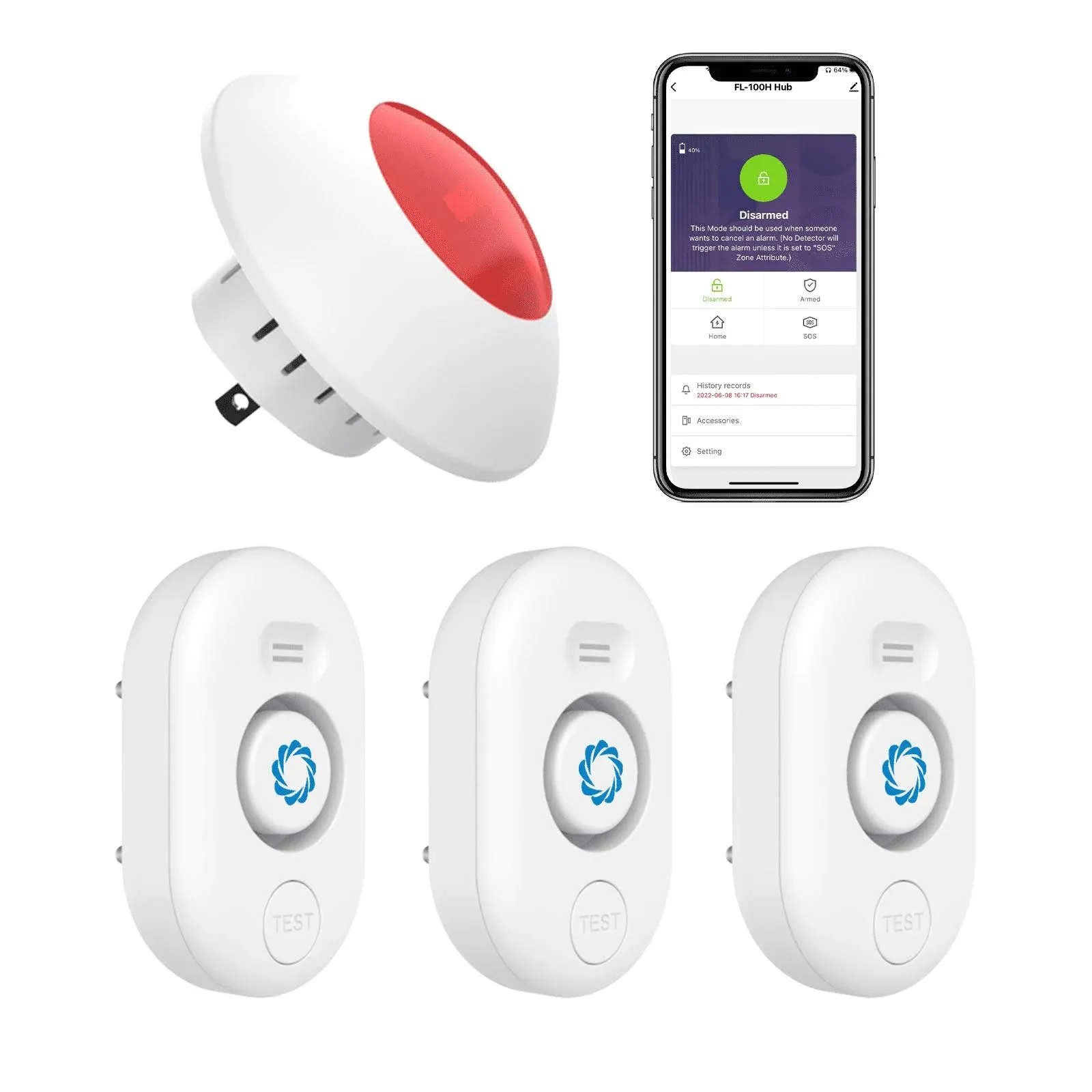 Airthereal Water Leak Detector 3 Pack with WiFi Gateway, Water Alarm S