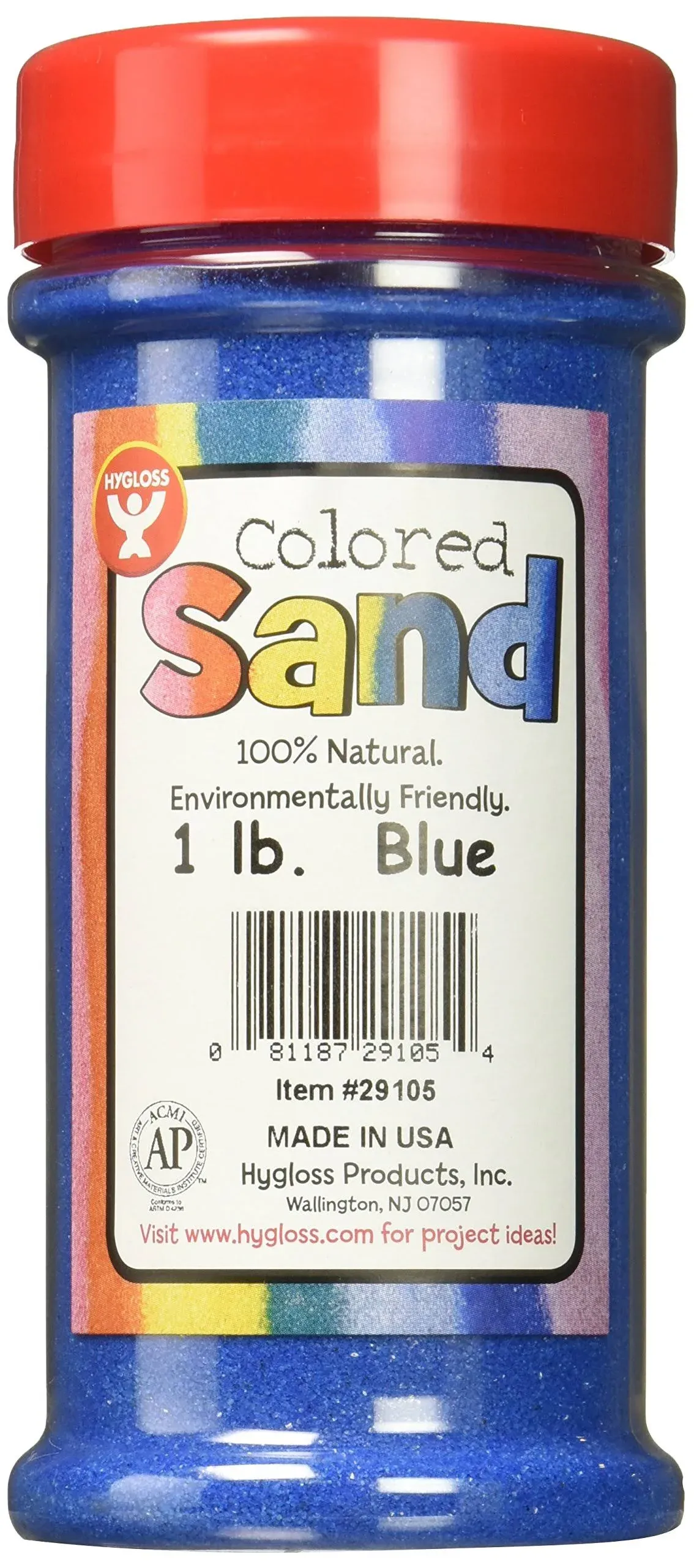 Hygloss Colored Play Sand Assorted Colorful Craft Art Bucket O' Sand