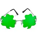 Big Mo's Toys St. Patrick’s Day Irish Shamrock Leaves Green Leprechaun Costume Glasses, 1 Pair