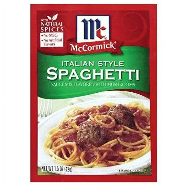 McCormick Italian Mushroom Spaghetti Sauce Mix, 1.5 Ounce (Pack of 12)