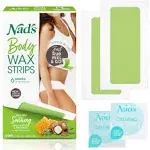 Nad's Body Wax Strips Hair Removal For Women At Home plus 4 Calming Oil Wipes, 24 Count