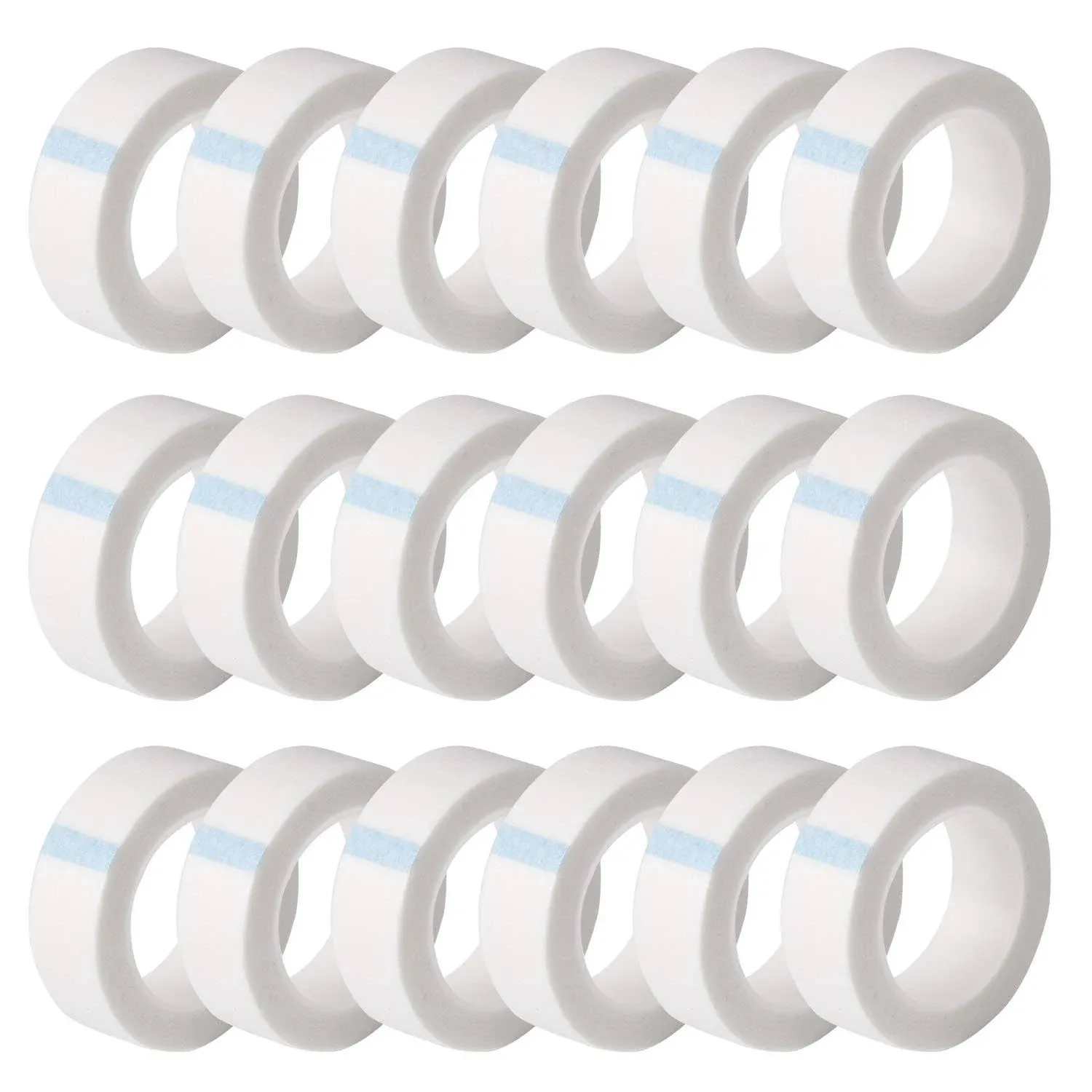 UPINS 24 Rolls White Eyelash Tape Adhesive Fabric Lash Tapes for Eyelash Extension Supply