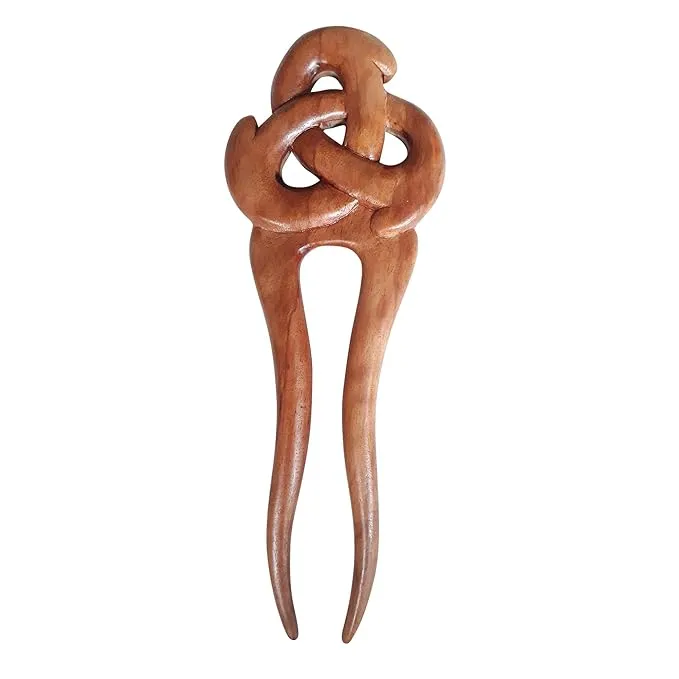 Marycrafts Wooden Celtic Knot Hair Fork, Hairfork, Hair Pin, Hairpin, Hair Accessory, Hair Toy Handmade (1 pc.)