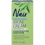 Nair Bikini Cream with Green Tea Sensitive Formula, 1.7 Ounce