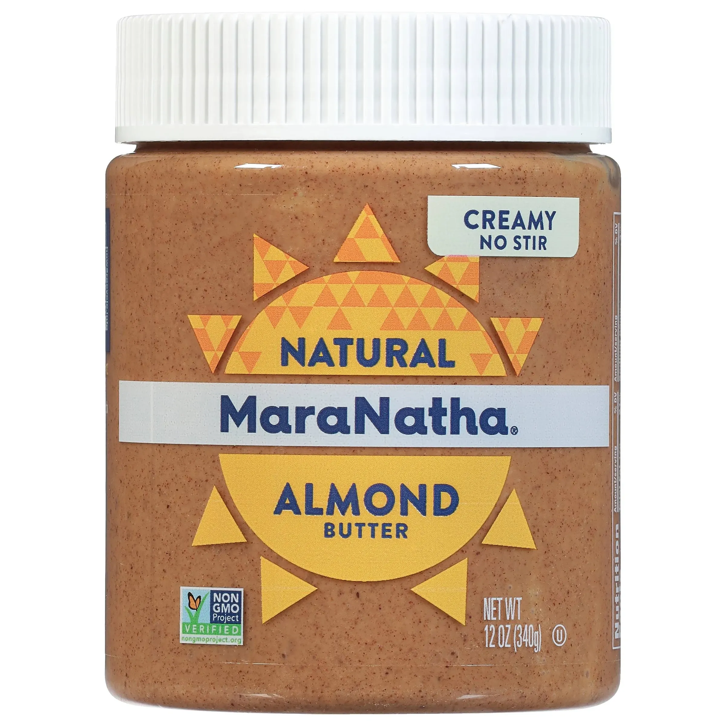 MaraNatha No Stir Almond Butter, Creamy - 12 oz jar