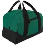 12&#034; Mini Two Tone Duffle Bag Dark Green