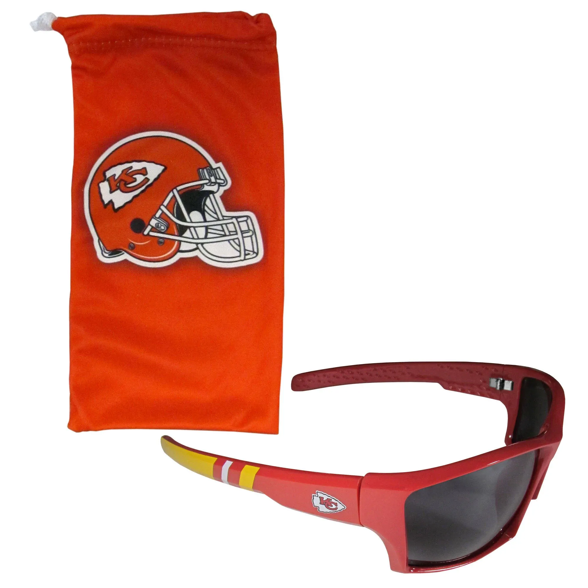 Kansas City Chiefs Edge Wrap Sunglass and Bag Set - Siskiyou Buckle FESG045EB-SM