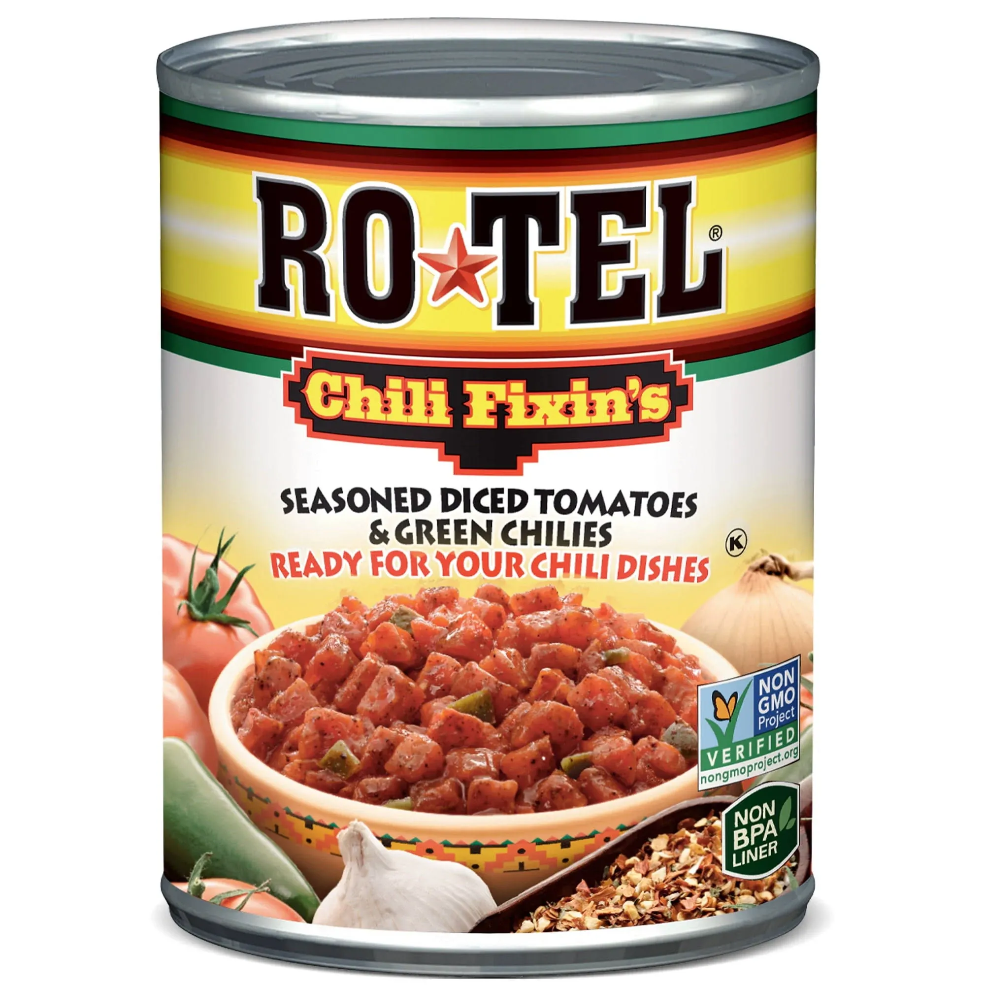 Ro-Tel Chili Fixins, Seasoned Diced Tomatoes and Green Chilies - 10 oz