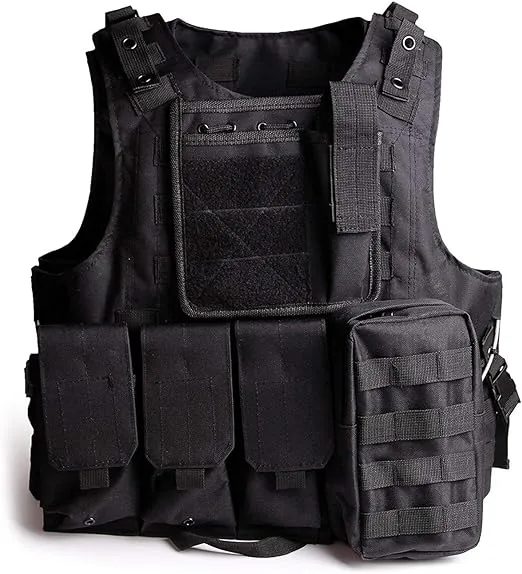 GwendolynC Airsoft Tactical Vest, Black