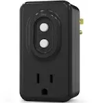 AIDA GFCI Adapter, 15 AMP Single Outlet Grounded 3-Prong GFCI Adapter, for Indoor Use with Auto Reset, UL Listed, Black, 1 Pack